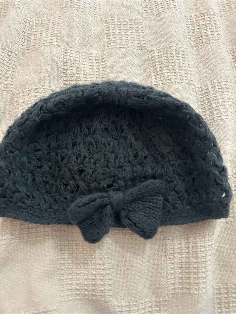Wooden Ships crochet Knit Bow Beanie grey